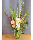 Rainbow Glads Vase Arrangement