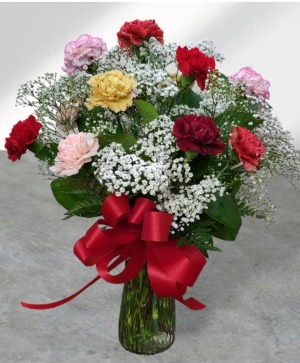 Rainbow of Carnations  FHF-M-522 Fresh Flower Arrangement (Local Delivery Area Only)