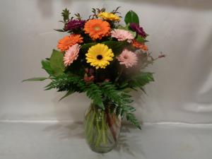 Rainbow of Gerberas Vase (local delivery only)