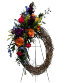 Rainbow of Hope Fresh Florals on Grapevine Wreath