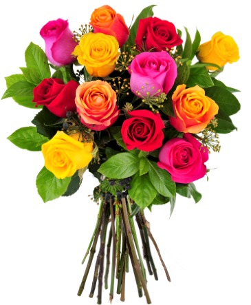 Mixed Rose Bunches hand tied bouquet in Delta, BC | FLOWERS BEAUTIFUL