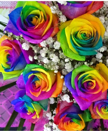 Rainbow of Love Rainbow roses  in Adamsville, AL | BUDDY'S FLORIST