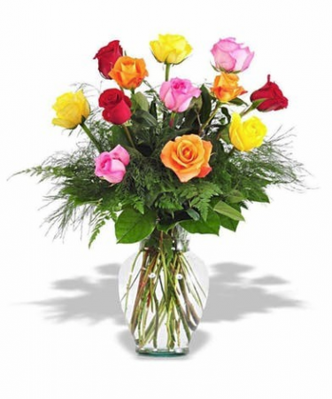 Rainbow Of Roses Colors may vary depending on availability