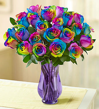 Rainbow Romance Vase arrangement