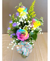 Rainbow Rose Bud Vase HAPPY PRIDE!