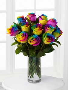 Rainbow Rose Dozen Roses In San Antonio Tx Bloomshop