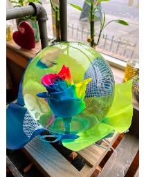 Rainbow Rose Globe Flower Gift