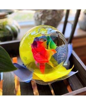 Rainbow Rose Globe Flower Gift
