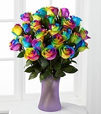 Rainbow Roses- local Delivery or