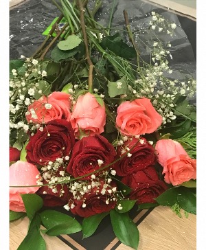 Rainbow  Mix Roses in a Box
