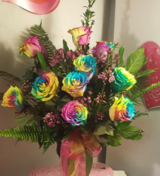 Rainbow of love rose