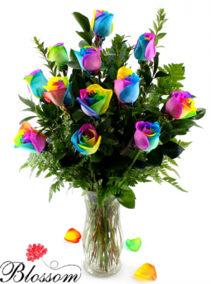 Rainbow Roses Valentines Roses in Trumann, AR | Blossom Events & Florist Rainbow Roses Valentines Roses in Trumann, AR | Blossom Events & Florist