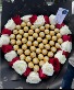 Ramo Buchon Bi-Color with Chocolate Heart Bouquet of Roses Bi-Color