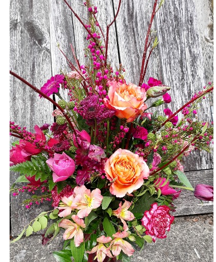 Raspberry Delight Flowers in a vase