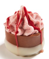 Raspberry frozen yogurt praline Luxury box with 2, 6, or 12 pieces