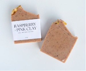Raspberry + Pink Clay Goat Milk Soap Udderly ORGANICS Soap Co