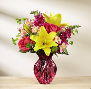 Raspberry Twist and Shout Vased Arrangment in Auburn, AL | AUBURN FLOWERS & GIFTS Raspberry Twist and Shout Vased Arrangment in Auburn, AL | AUBURN FLOWERS & GIFTS
