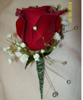 Ravishing Red Rose Boutonniere