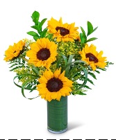 Ray Of Golden Sunflowers Arrangement