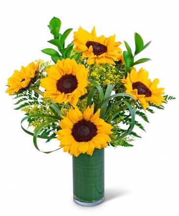  Ray of Golden Sunflowers Flower Arrangement in Nevada, IA | Flower Bed