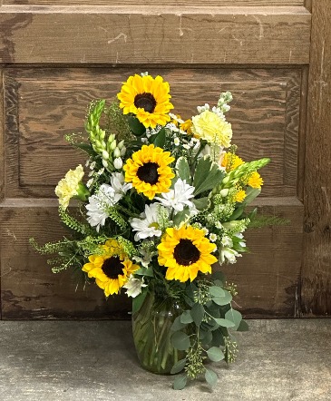 Ray of Sunshine Vase Arrangement in Bozeman, MT | BOUQUETS AND MORE