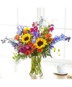 Rays of Light Colorful with sunflowers