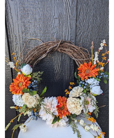 Bright and Cheerful Wreath  Wreath in Coralville, IA | Every Bloomin' Thing