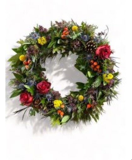 Real Dried Floral Fall Wreath Wreath