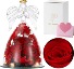 Real Rose Glass Angel Gift 