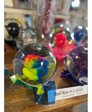 Real Rose in a Globe  Flower in Ashdown, AR | THE FLOWER SHOPPE & GIFTS