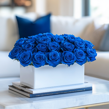 Rectangular Center Piece Blue 