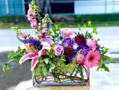 Rectangular Garden Vase Arrangement