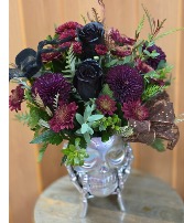 Recuerdo De Las Almas Fall Floral Skeleton Vase 