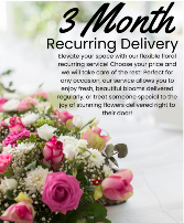 3 Month-Recurring Floral Delivery  