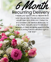 6 Month-Recurring Floral Delivery 