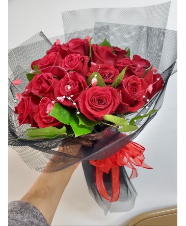 Red and Blacks Romantic  Valentine’s Day in Rowland Heights, CA | Charming Flowers and Gifts
