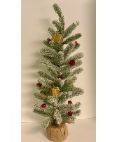 Red and Gold Flocked Tree NFS-GFT