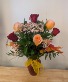Red and peach fall roses Mesa Apache junction  