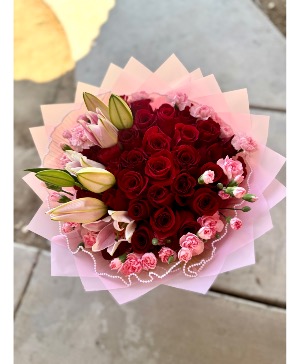 Red and Pink dream bouquet  