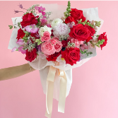 Red and Pink Hand-Tied  Bouquet