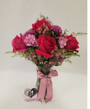 red and pink love Arrangement