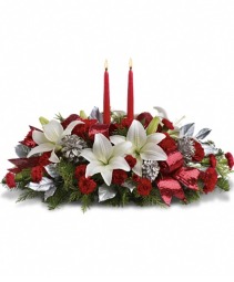 Red and Silver Centerpiece 