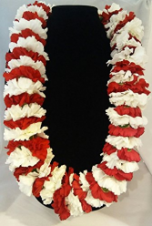 RED AND WHITE CARNATION LEI GRADUATION LEI