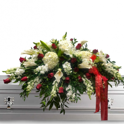 Red and White Casket 