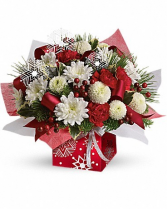 Red and White Christmas Present 