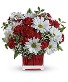 Red And White Delight  Vase