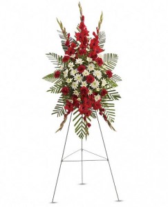 Red and White Flower Spray