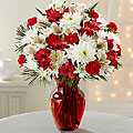 Red and White Holiday Vase 