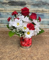 Red and White Love Arrangement