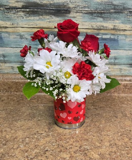 Red and White Love Arrangement
